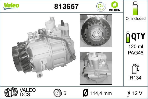 Valeo 813657 - Kompressor, kondisioner furqanavto.az