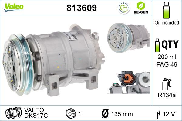 Valeo 813609 - Kompressor, kondisioner furqanavto.az