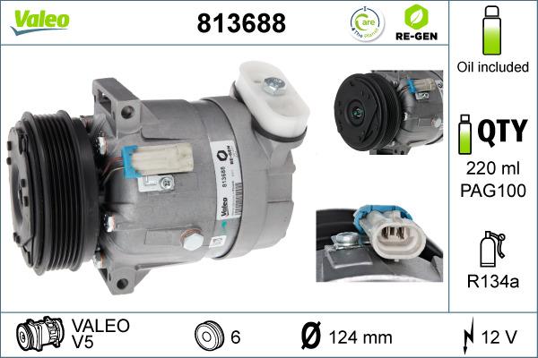 Valeo 813688 - Kompressor, kondisioner furqanavto.az