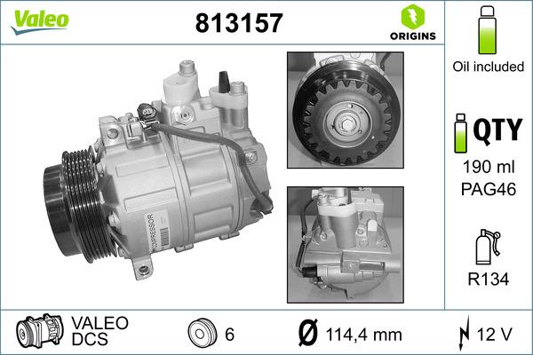 Valeo 813157 - Kompressor, kondisioner furqanavto.az