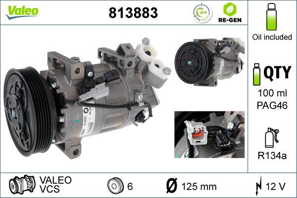 Valeo 813883 - Kompressor, kondisioner furqanavto.az