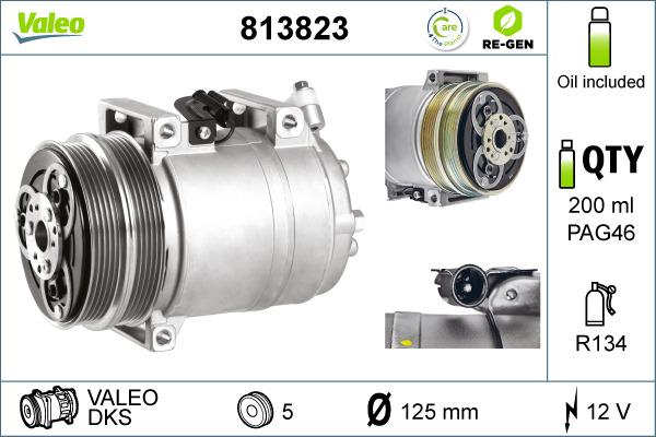 Valeo 813823 - Kompressor, kondisioner furqanavto.az