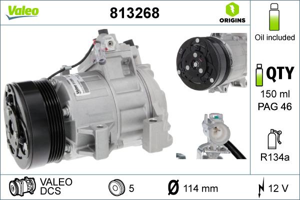 Valeo 813268 - Kompressor, kondisioner furqanavto.az