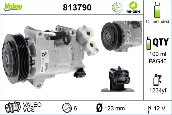 Valeo 813790 - Kompressor, kondisioner furqanavto.az