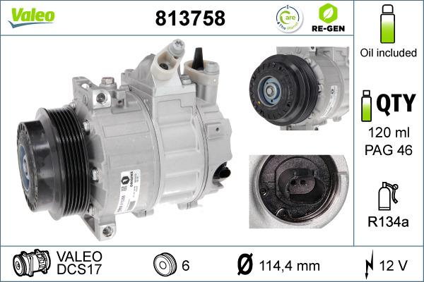 Valeo 813758 - Kompressor, kondisioner furqanavto.az