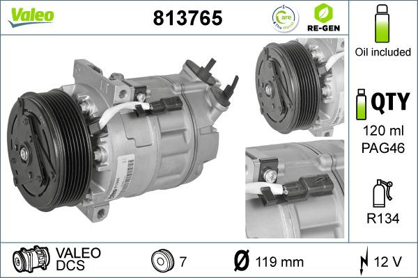 Valeo 813765 - Kompressor, kondisioner furqanavto.az