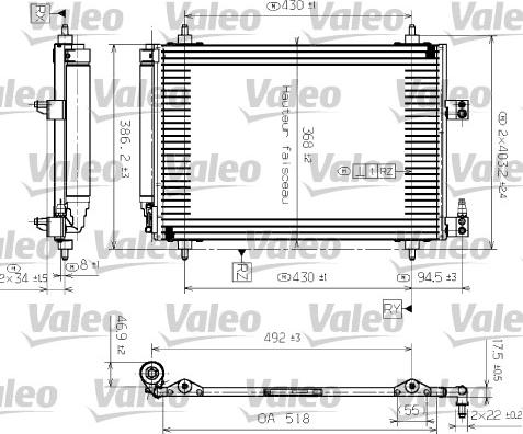 Valeo 817464 - Kondenser, kondisioner furqanavto.az