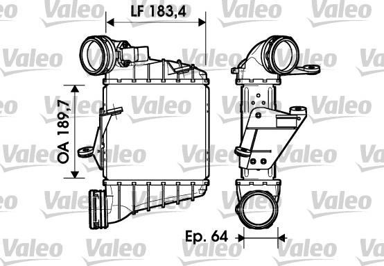 Valeo 817558 - Intercooler, şarj cihazı furqanavto.az