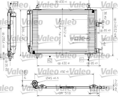 Valeo 817524 - Kondenser, kondisioner furqanavto.az