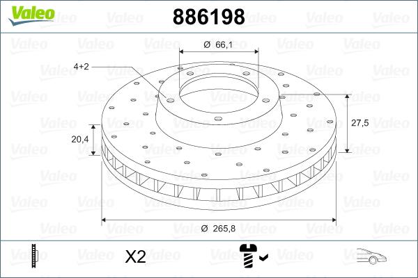 Valeo 886198 - Əyləc Diski furqanavto.az