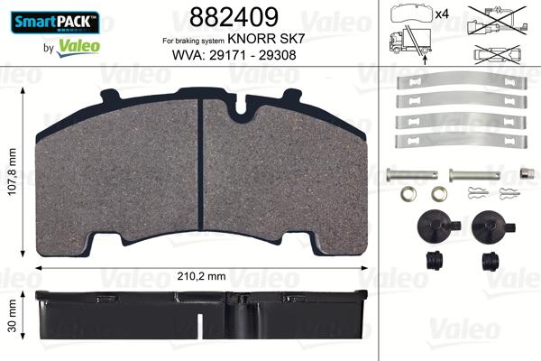 R Brake RB1830-202 - Əyləc altlığı dəsti, əyləc diski furqanavto.az