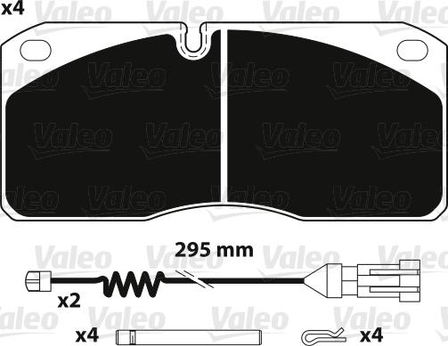 Valeo 882236 - Əyləc altlığı dəsti, əyləc diski furqanavto.az