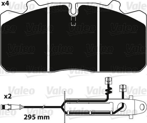 Valeo 882238 - Əyləc altlığı dəsti, əyləc diski furqanavto.az