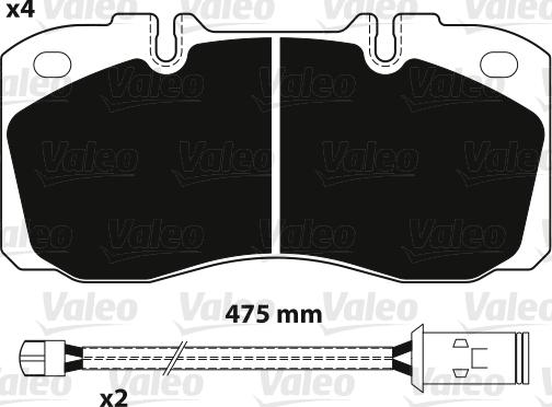 Valeo 882233 - Əyləc altlığı dəsti, əyləc diski furqanavto.az