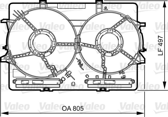 Valeo 820757 - Dəstək, soyutma ventilyatoru furqanavto.az