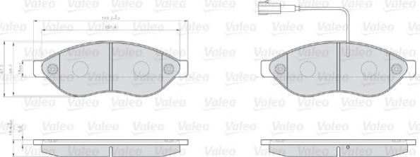 Valeo 873468 - Əyləc altlığı dəsti, əyləc diski furqanavto.az