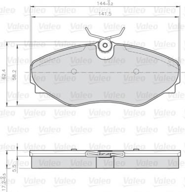 Valeo 873099 - Əyləc altlığı dəsti, əyləc diski furqanavto.az