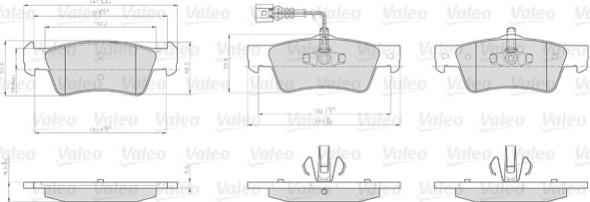 Valeo 873367 - Əyləc altlığı dəsti, əyləc diski furqanavto.az