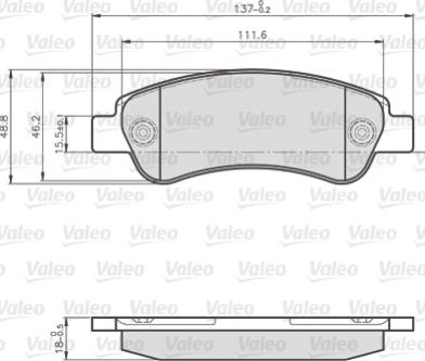 Valeo 872465 - Əyləc altlığı dəsti, əyləc diski furqanavto.az