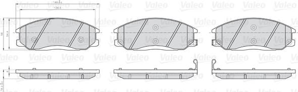 Valeo 872569 - Əyləc altlığı dəsti, əyləc diski furqanavto.az