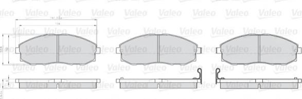 Valeo 872537 - Əyləc altlığı dəsti, əyləc diski furqanavto.az