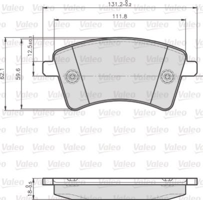 Valeo 872693 - Əyləc altlığı dəsti, əyləc diski furqanavto.az