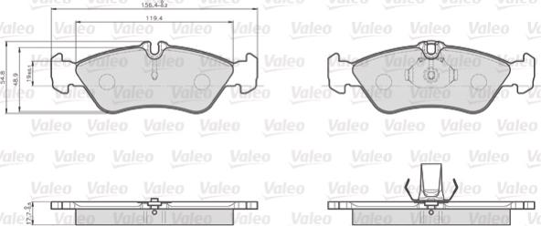 Valeo 872661 - Əyləc altlığı dəsti, əyləc diski furqanavto.az