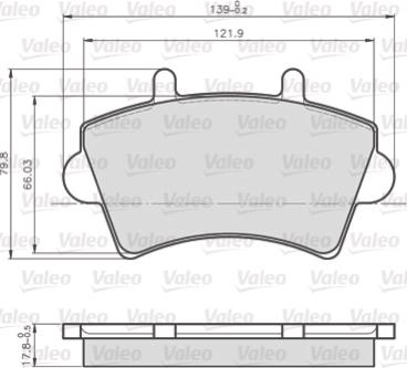 Valeo 872613 - Əyləc altlığı dəsti, əyləc diski furqanavto.az