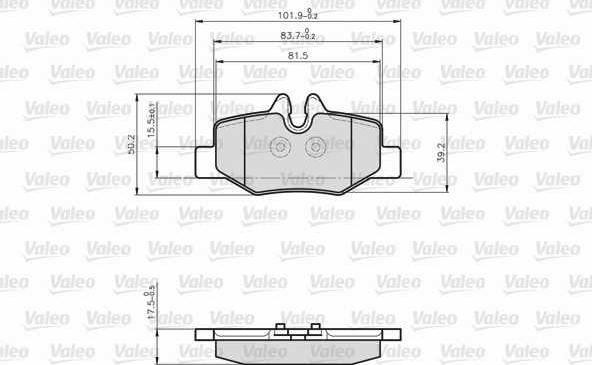 Valeo 872008 - Əyləc altlığı dəsti, əyləc diski www.furqanavto.az