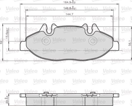 Valeo 872007 - Əyləc altlığı dəsti, əyləc diski furqanavto.az