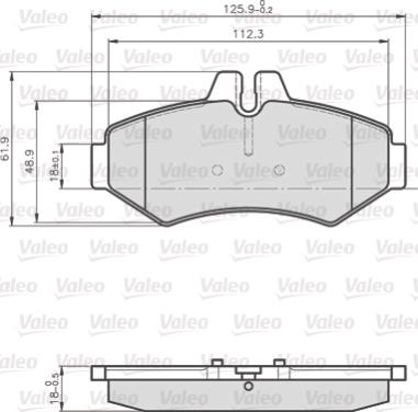 Valeo 872021 - Əyləc altlığı dəsti, əyləc diski furqanavto.az