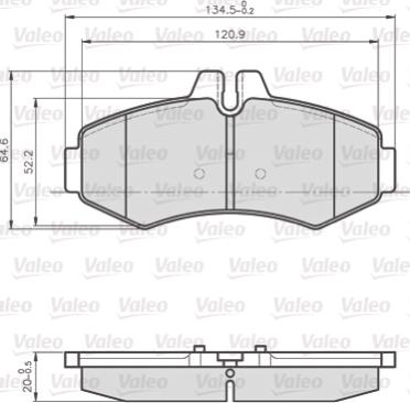 Valeo 872022 - Əyləc altlığı dəsti, əyləc diski furqanavto.az