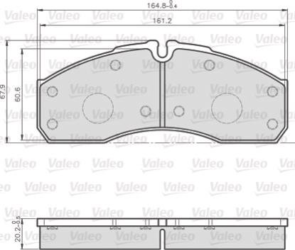 Valeo 872160 - Əyləc altlığı dəsti, əyləc diski furqanavto.az