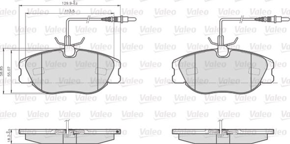 Valeo 872801 - Əyləc altlığı dəsti, əyləc diski furqanavto.az