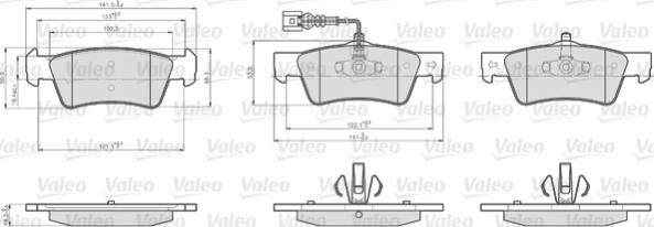 Valeo 872367 - Əyləc altlığı dəsti, əyləc diski furqanavto.az