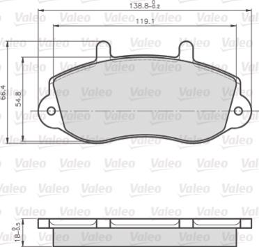 Valeo 872302 - Əyləc altlığı dəsti, əyləc diski furqanavto.az