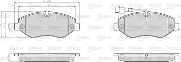 Valeo 872230 - Əyləc altlığı dəsti, əyləc diski furqanavto.az