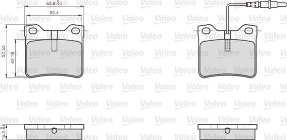 Valeo 872279 - Əyləc altlığı dəsti, əyləc diski furqanavto.az