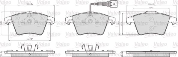 Valeo 872746 - Əyləc altlığı dəsti, əyləc diski furqanavto.az