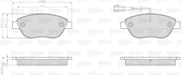 Valeo 872708 - Əyləc altlığı dəsti, əyləc diski furqanavto.az