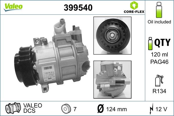 Valeo 399540 - Kompressor, kondisioner furqanavto.az