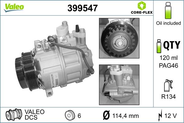 Valeo 399547 - Kompressor, kondisioner furqanavto.az