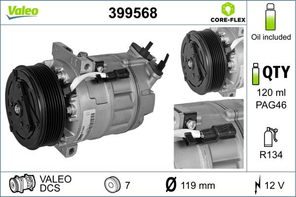 Valeo 399568 - Kompressor, kondisioner furqanavto.az