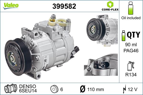 Valeo 399582 - Kompressor, kondisioner furqanavto.az
