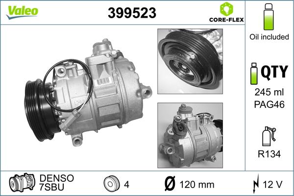 Valeo 399523 - Kompressor, kondisioner furqanavto.az