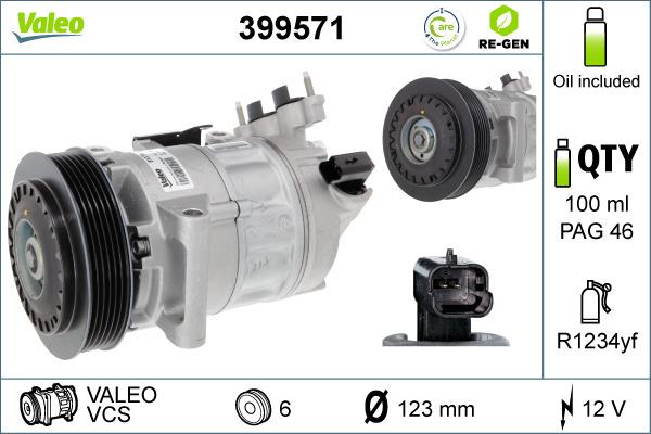 Valeo 399571 - Kompressor, kondisioner furqanavto.az