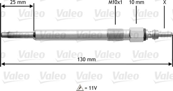 Valeo 345 166 - İşıqlandırma şamı furqanavto.az