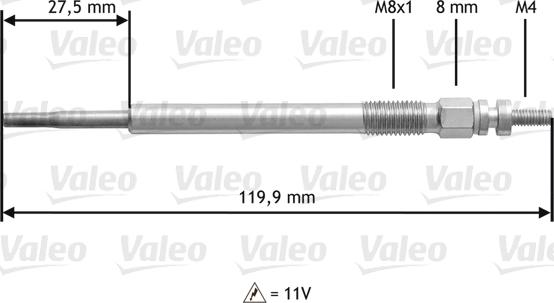 Valeo 345123 - İşıqlandırma şamı furqanavto.az