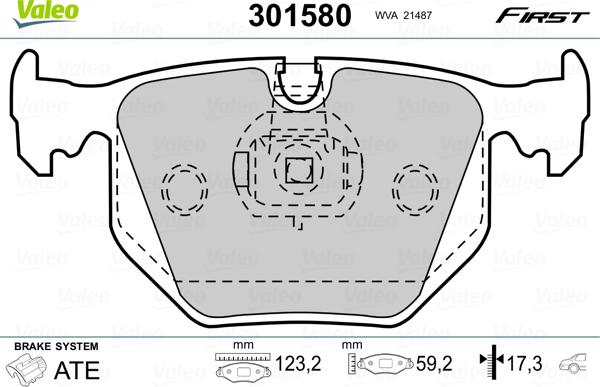 Valeo 301580 - Əyləc altlığı dəsti, əyləc diski furqanavto.az