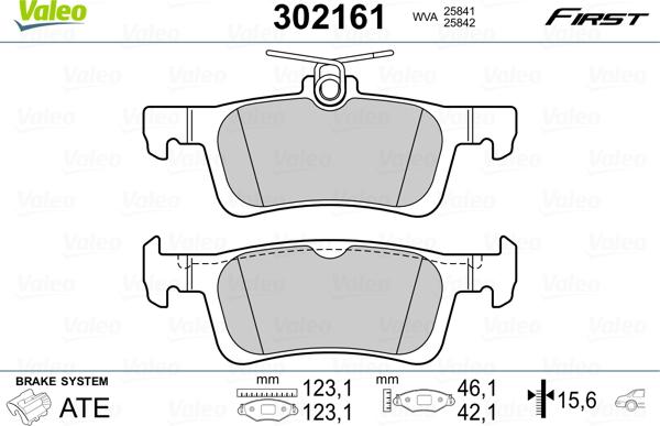 Valeo 302161 - Əyləc altlığı dəsti, əyləc diski furqanavto.az